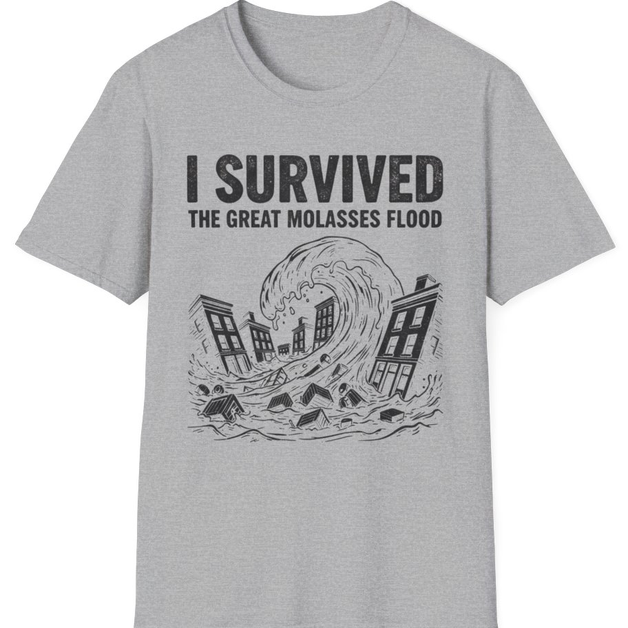 Great Molasses Flood T-Shirt - Sport Grey front