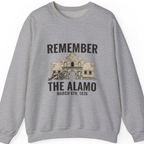 Remember The Alamo March 6Th Sweatshirt - Sport Grey front