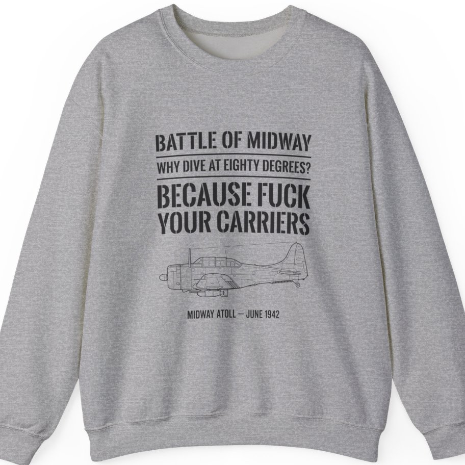 Battle of Midway Sweatshirt - Sport Grey front