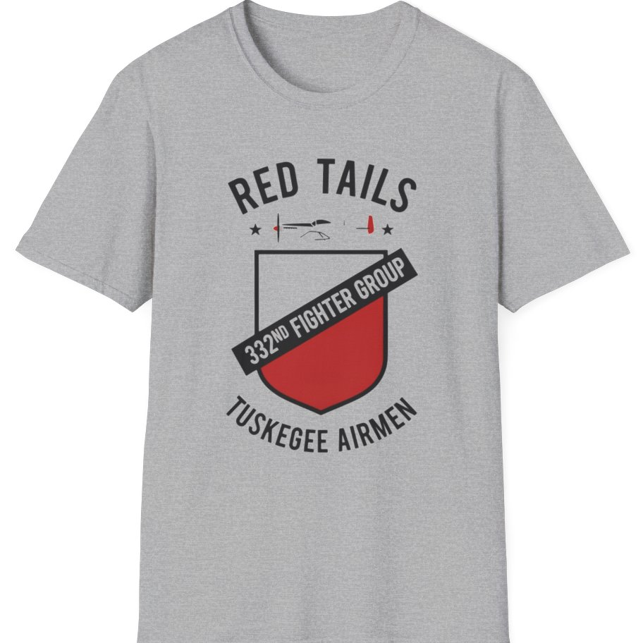 Red Tails 332nd Fighter Group T-Shirt - Sport Grey front