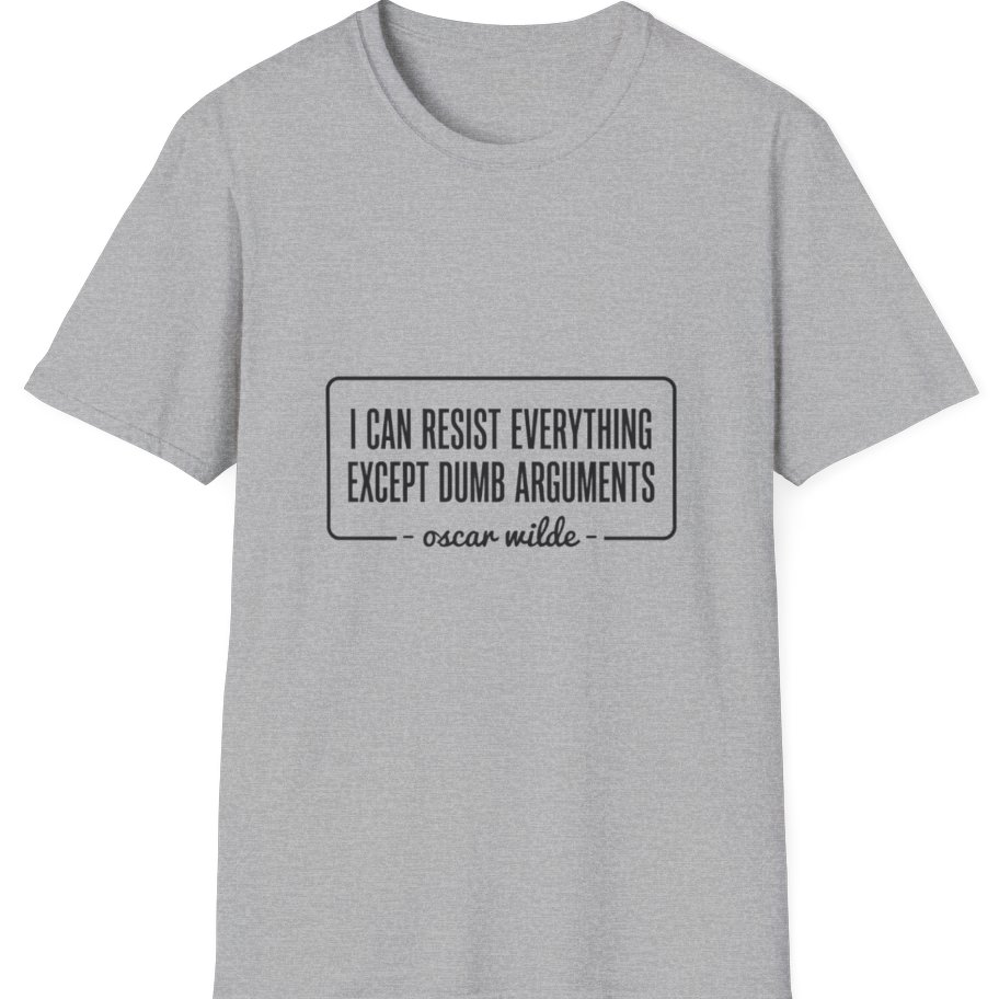 Oscar Wilde Quote T-Shirt - Sport Grey front