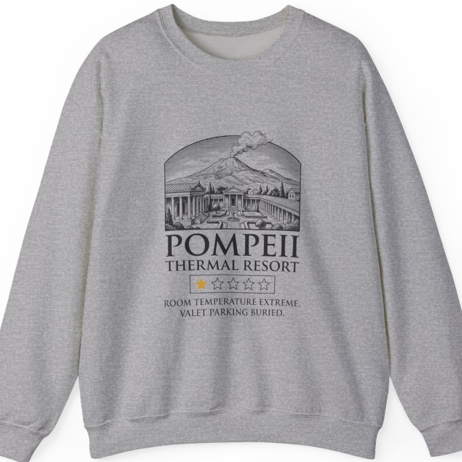Pompeii Thermal Resort Sweatshirt - Sport Grey front