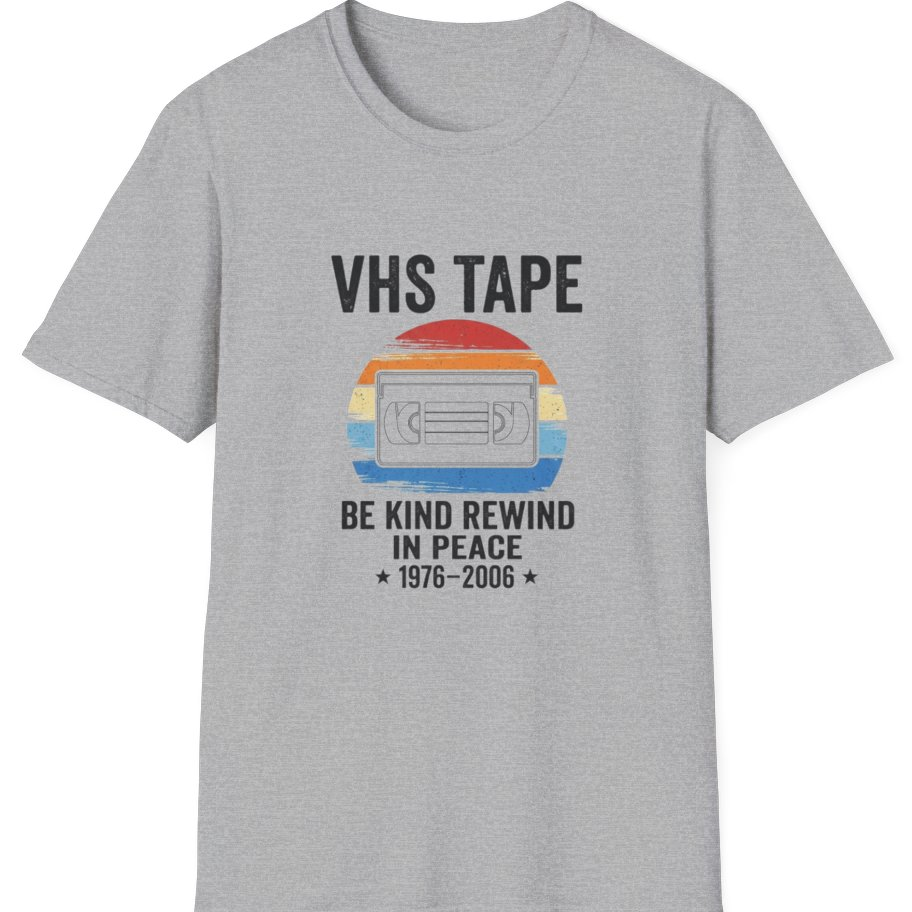 Vhs Tape Memorial T-Shirt - Sport Grey front