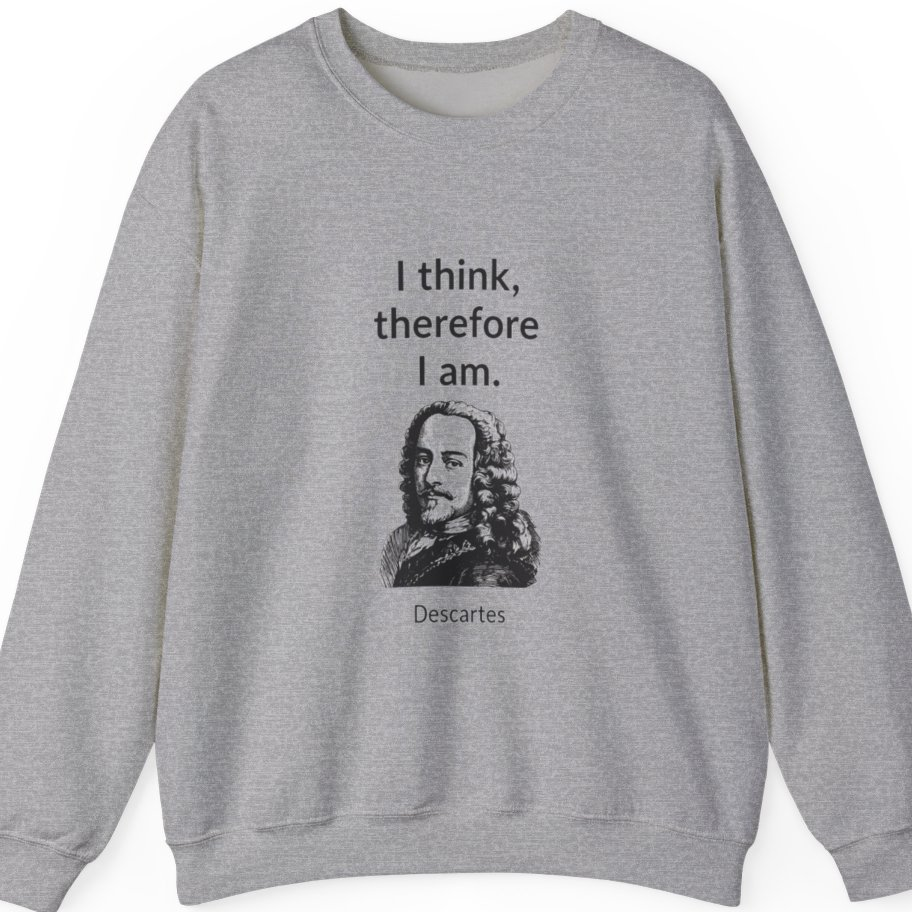 Cogito Ergo Sum Sweatshirt - Sport Grey front