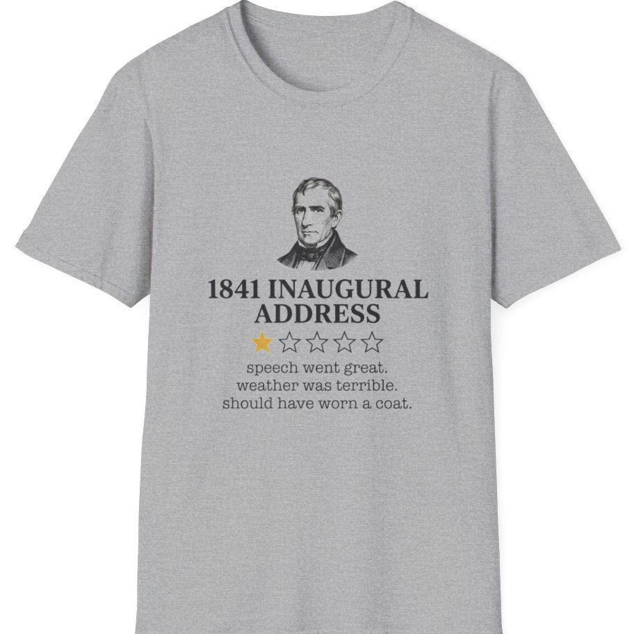 Inaugural Address Review T-Shirt - Sport Grey front