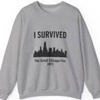I Survived The Great Chicago Sweatshirt - Sport Grey front