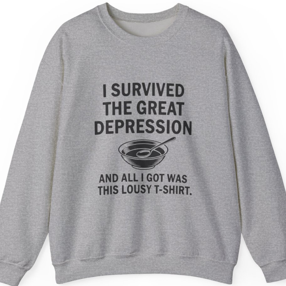 Great Depression Sweatshirt - Sport Grey front