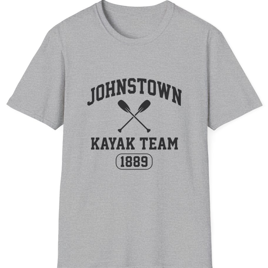 Johnstown Kayak Team T-Shirt - Sport Grey front
