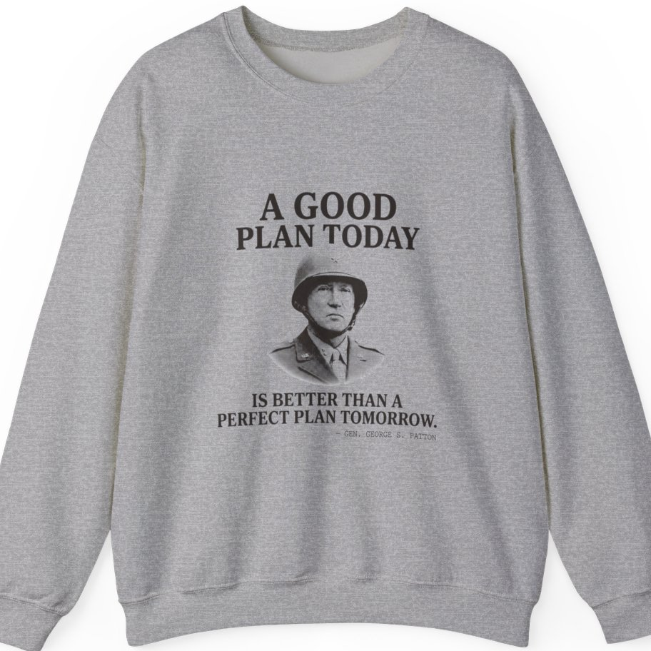 Patton Good Plan Sweatshirt - Sport Grey front
