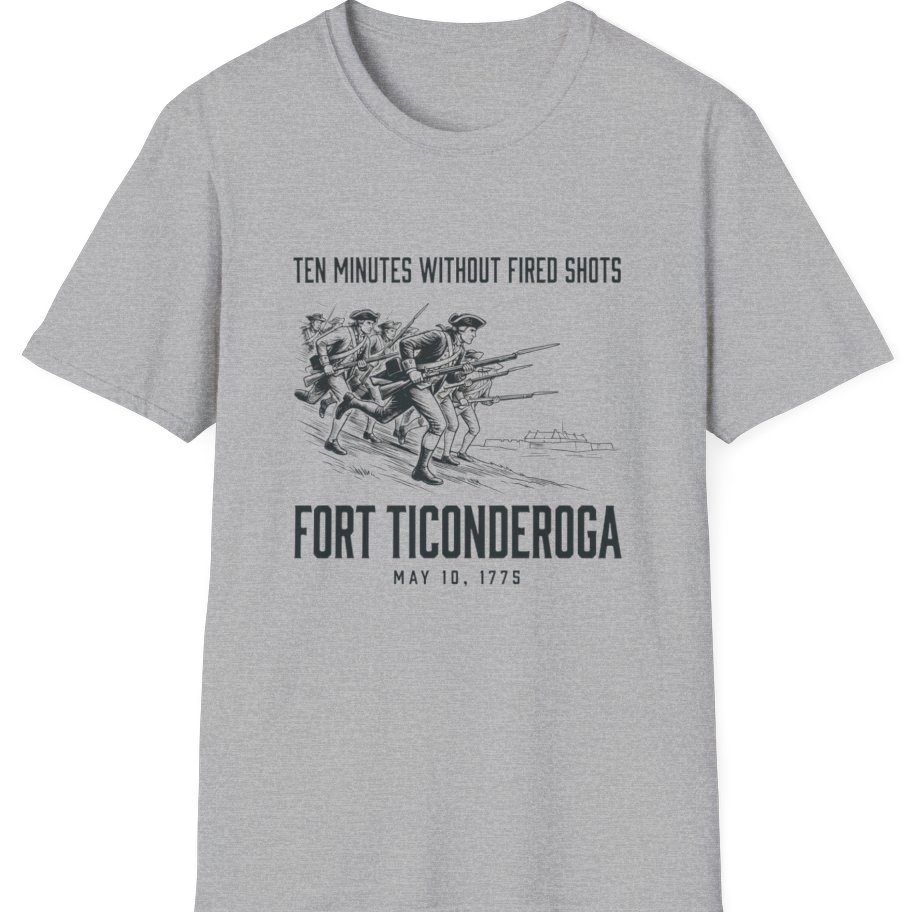 Fort Ticonderoga Ten Minutes T-Shirt - Sport Grey front