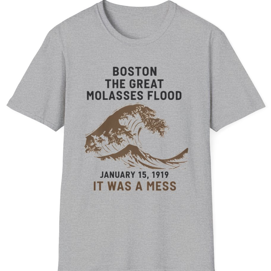 Boston The Great Molasses Flood T-Shirt - Sport Grey front
