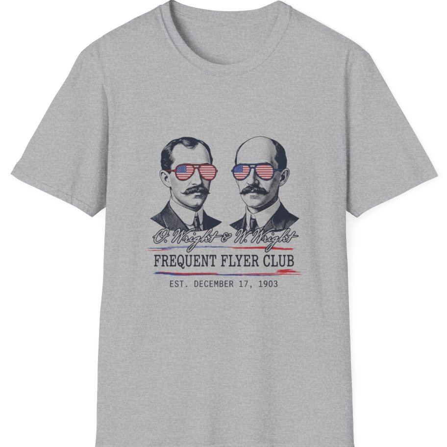 Wright Brothers Frequent Flyer T-Shirt - Sport Grey front