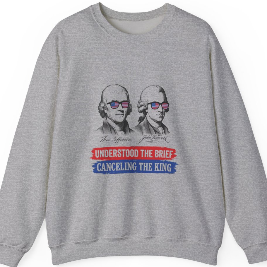 Jefferson Hancock Canceling The King Sweatshirt - Sport Grey front