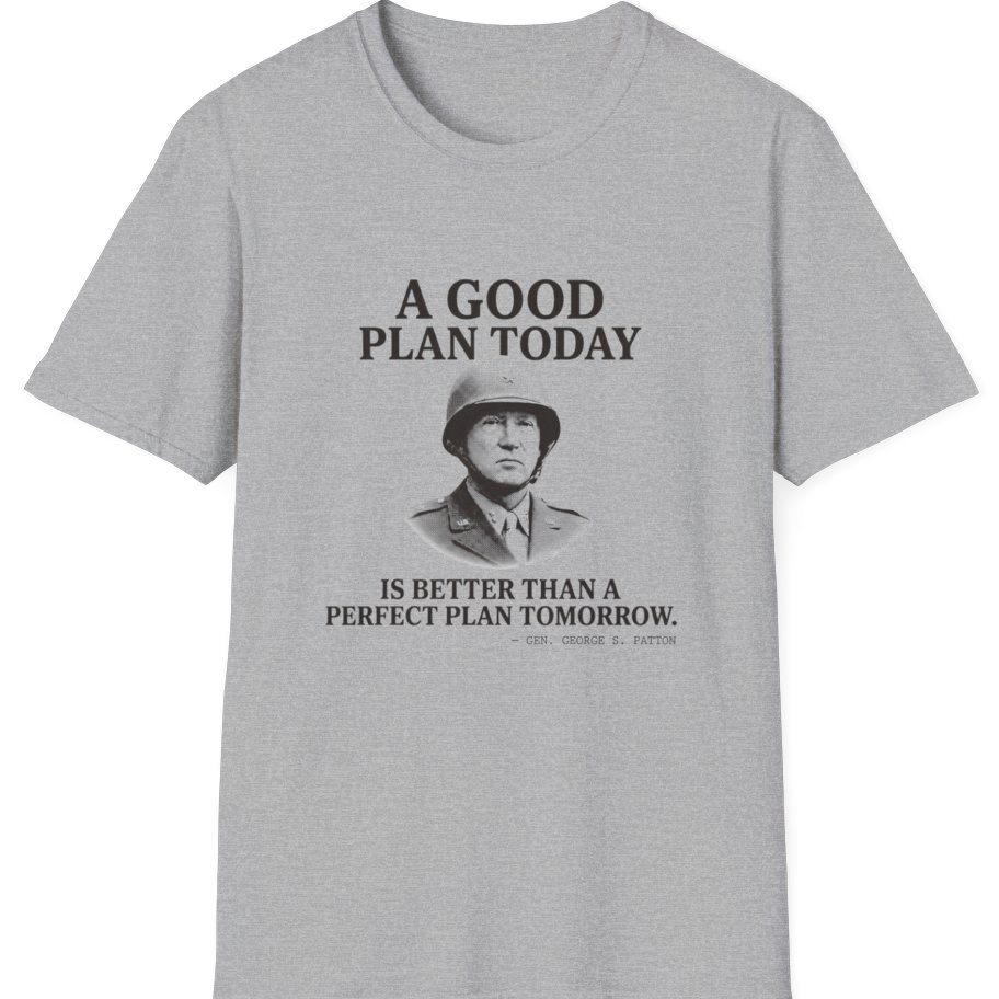 Patton Good Plan T-Shirt - Sport Grey front