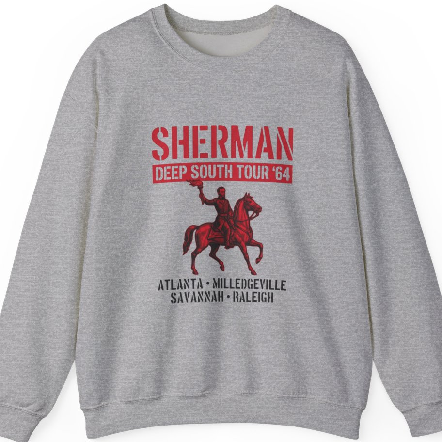 Sherman Deep South Tour Vintage Sweatshirt - Sport Grey front