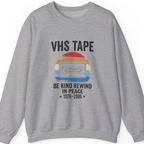 Vhs Tape Memorial Sweatshirt - Sport Grey front