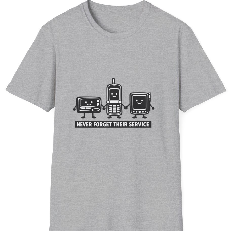 Never Forget Their Service Obsolete T-Shirt - Sport Grey front
