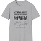 Battle of Midway T-Shirt - Sport Grey front