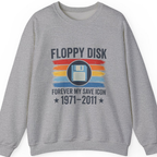Floppy Disk Memorial Sweatshirt - Sport Grey front