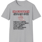 The Black Death European Tour T-Shirt - Sport Grey front