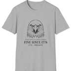 Stressed Eagle Fine Since T-Shirt - Sport Grey front