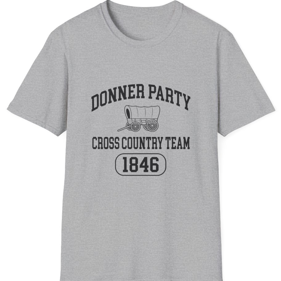 Donner Party Cross Country Team T-Shirt - Sport Grey front
