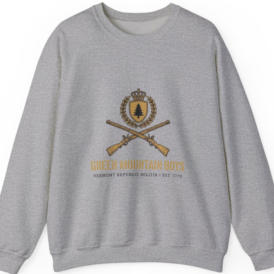 Green Mountain Boys Crest Sweatshirt - Sport Grey front