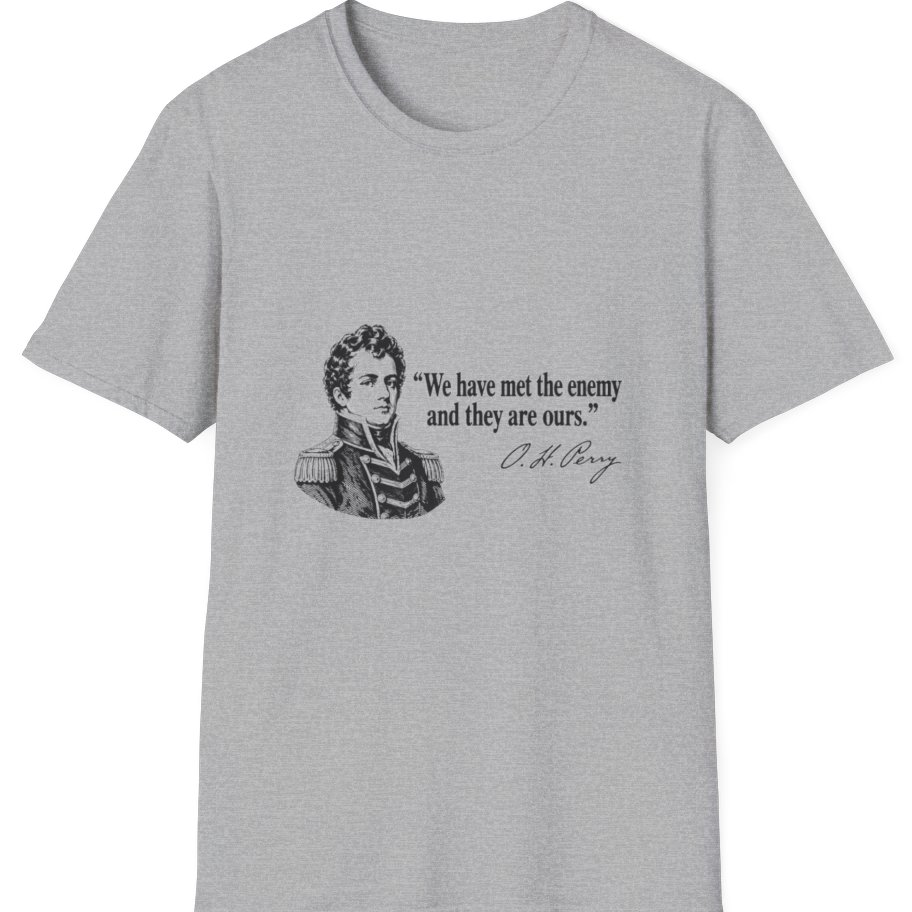 We Have Met The Enemy T-Shirt - Sport Grey front
