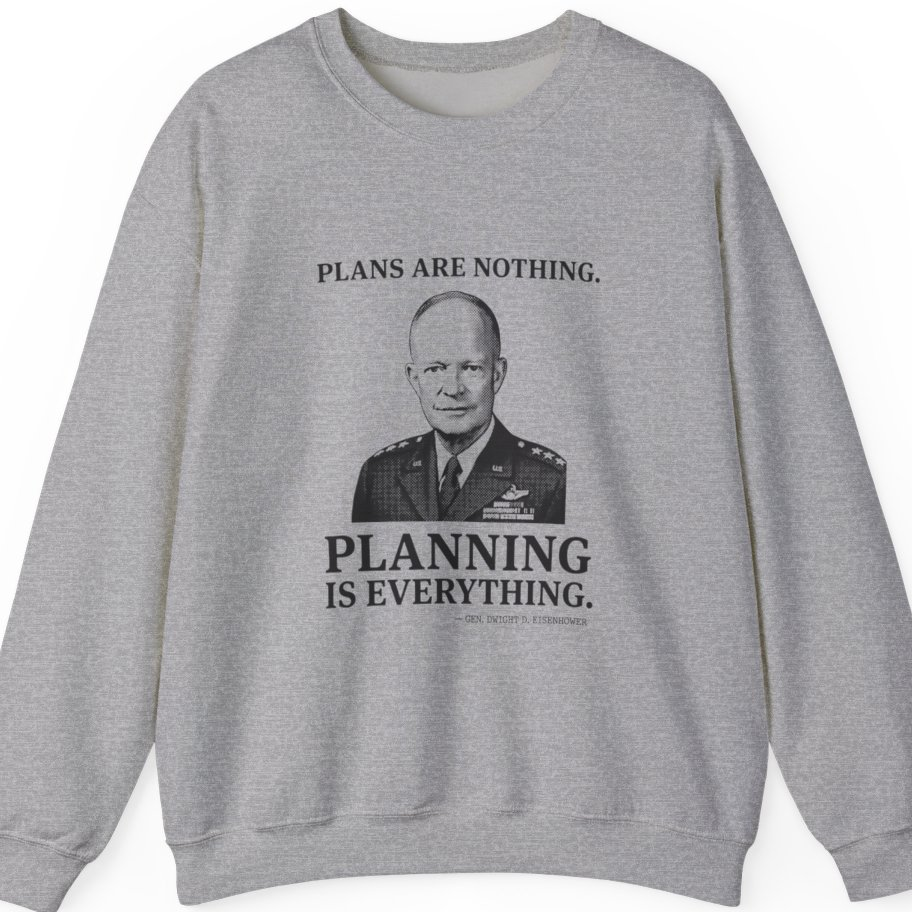 Eisenhower Planning Everything Sweatshirt - Sport Grey front
