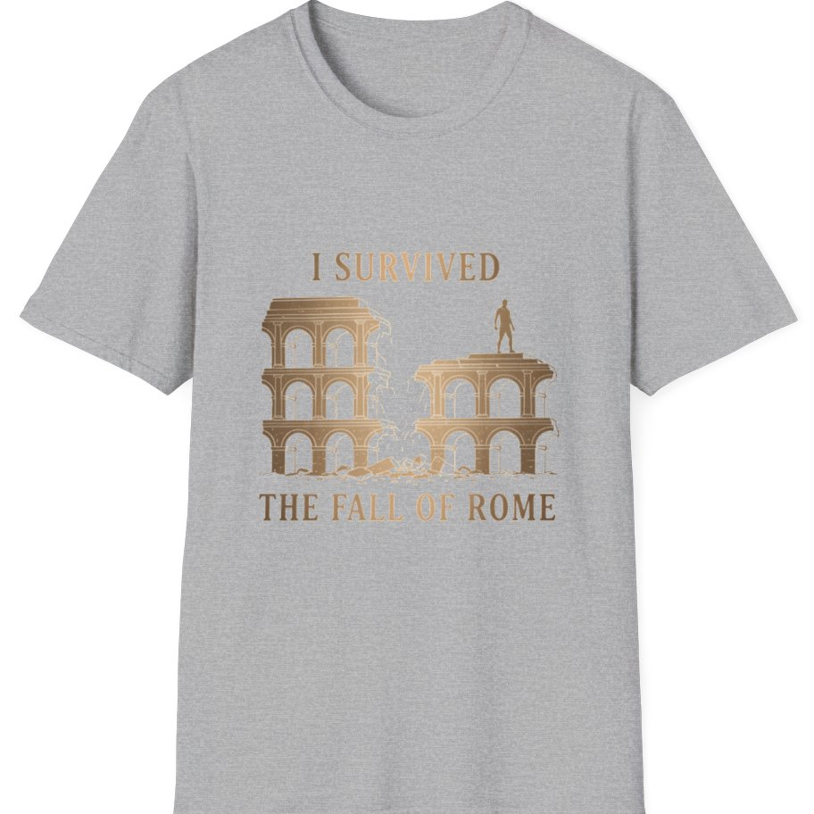 I Survived The Fall of T-Shirt - Sport Grey front