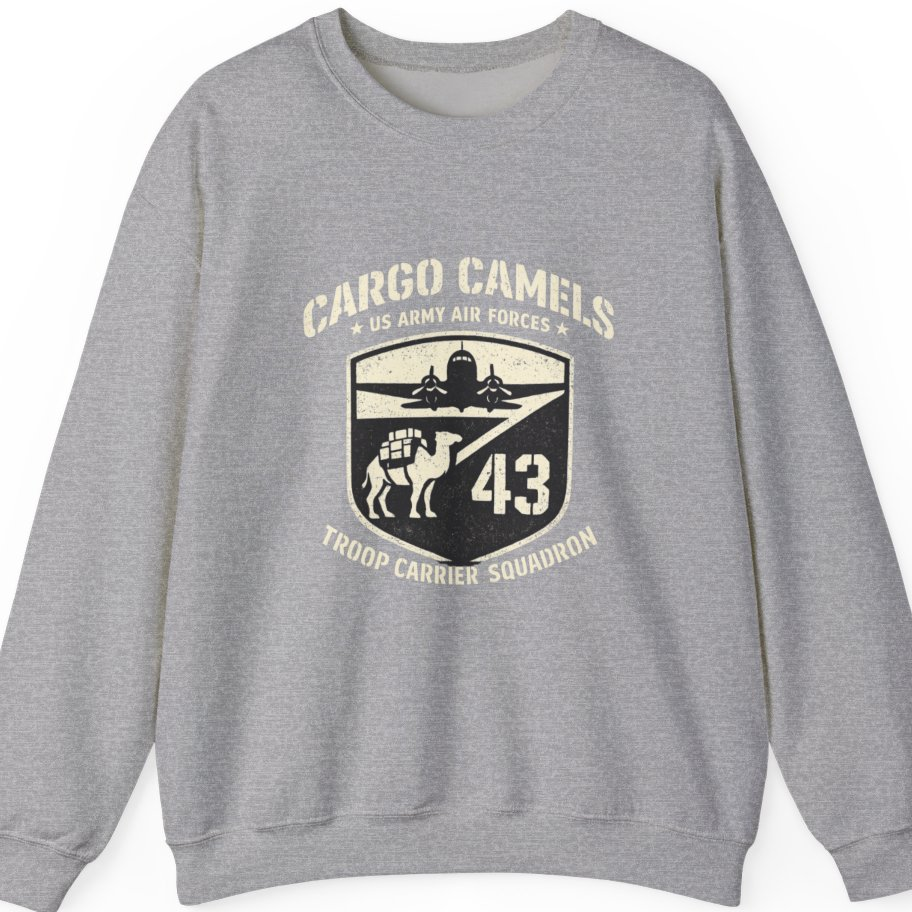 Cargo Camels WWII Usaaf Troop Sweatshirt - Sport Grey front