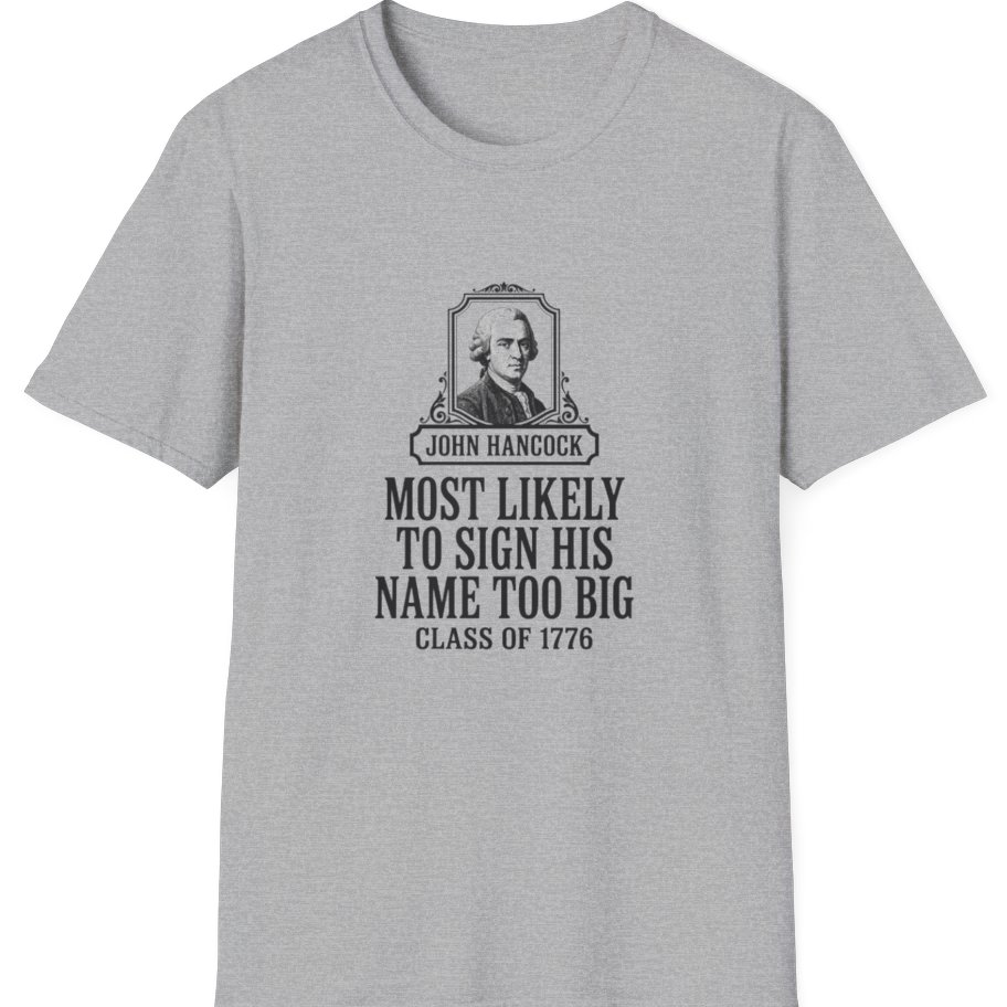 John Hancock Signature Superlative T-Shirt - Sport Grey front