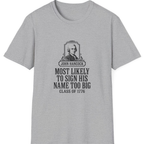 John Hancock Signature Superlative T-Shirt - Sport Grey front