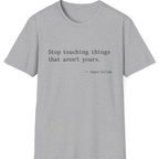 Imperialism Parental Warning Quote T-Shirt - Sport Grey front