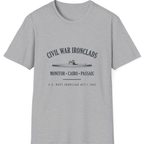 Civil War River Ironclads T-Shirt - Sport Grey front