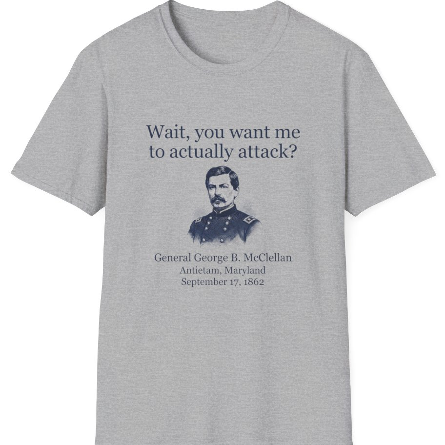 Mcclellan Antietam Attack T-Shirt - Sport Grey front