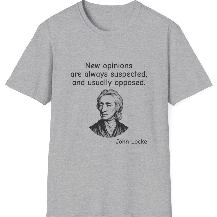 Locke New Opinions T-Shirt - Sport Grey front