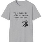 George Washington No Excuse T-Shirt - Sport Grey front