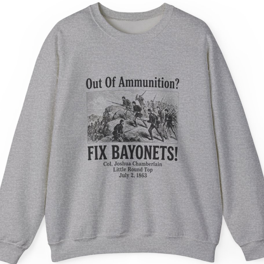 Out of Ammunition Fix Bayonets Sweatshirt - Sport Grey front