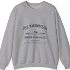 Civil War River Ironclads Sweatshirt - Sport Grey front