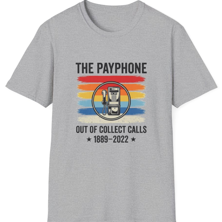 Public Payphone Memorial T-Shirt - Sport Grey front