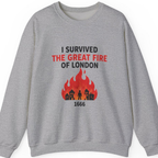 I Survived The Great Fire Sweatshirt - Sport Grey front
