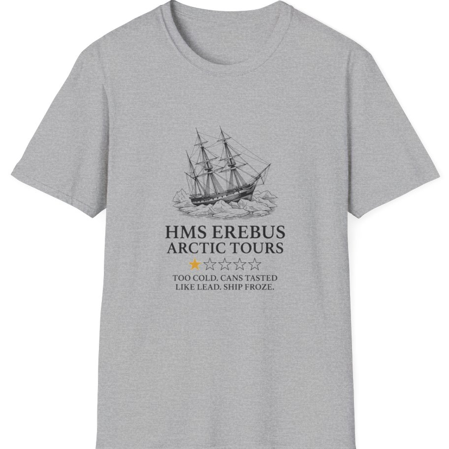 Hms Erebus Arctic Tours T-Shirt - Sport Grey front