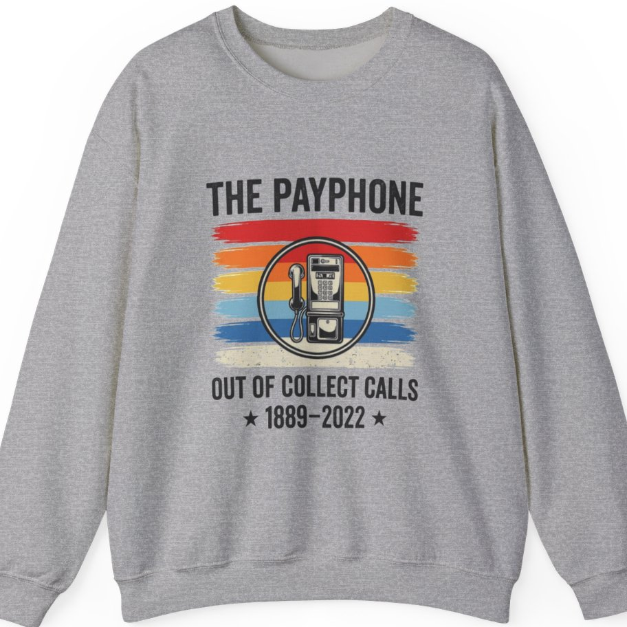 Public Payphone Memorial Sweatshirt - Sport Grey front