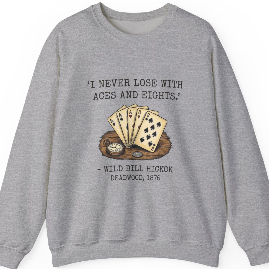Dead Mans Hand Poker Sweatshirt - Sport Grey front