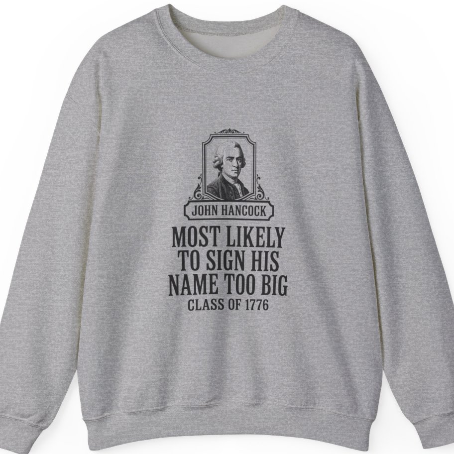 John Hancock Signature Superlative Sweatshirt - Sport Grey front
