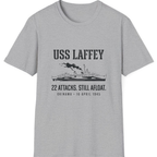 Uss Laffey Okinawa Destroyer T-Shirt - Sport Grey front