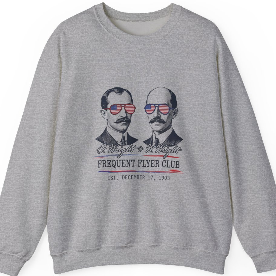 Wright Brothers Frequent Flyer T-Shirt - Sport Grey front