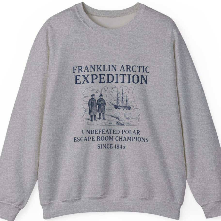 Franklin Arctic Expedition Escape Room Sweatshirt - Sport Grey front