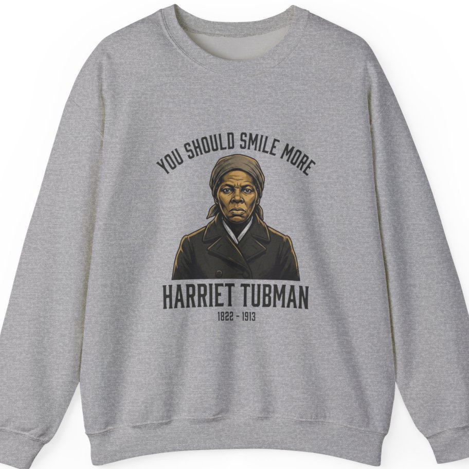 You Should Smile More Harriet Sweatshirt - Sport Grey front